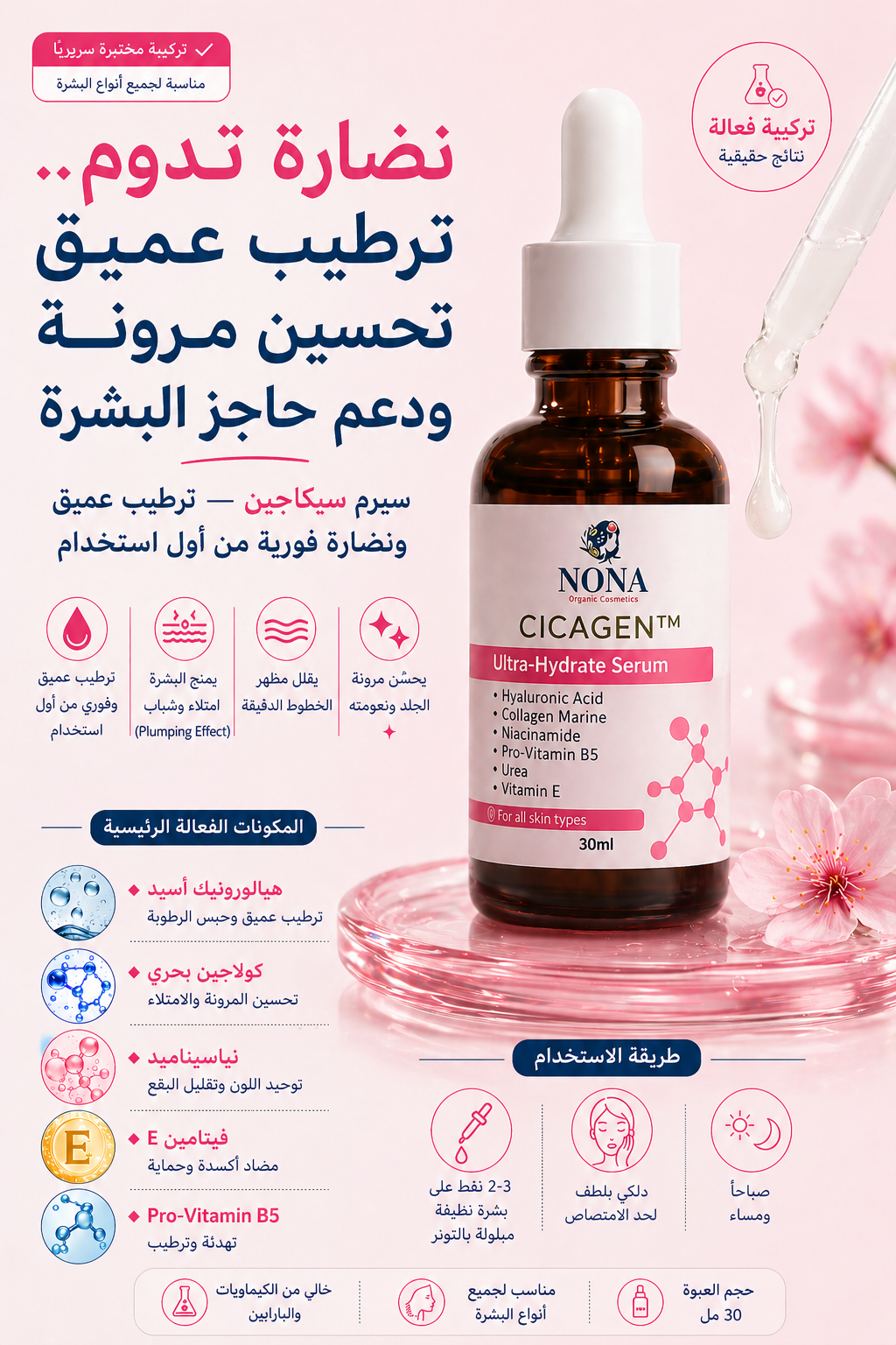 سيرم سيكاجين — ترطيب عميق ونضارة فورية من أول استخدام
